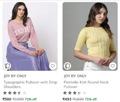 Upto 70% Off Vero Moda & ONLY Women's Clothing
