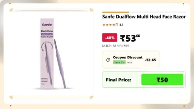 Sanfe Dualflow Multi Head Face Razor at ₹50