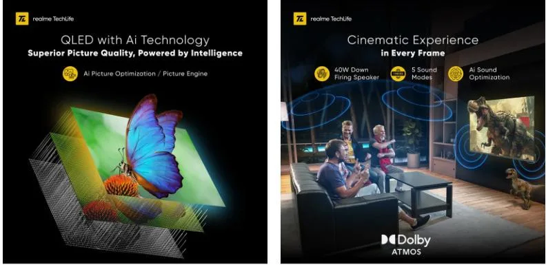 Upto 60% Off - Realme and Motorola QLED TVs Starting from Rs.9,999