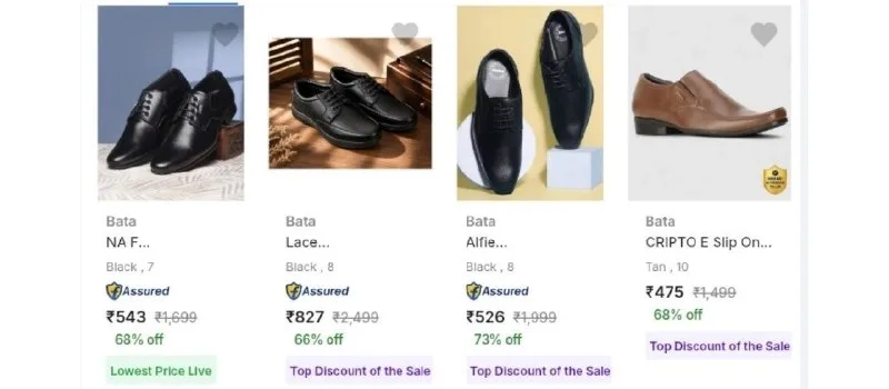Bata Men Formal Shoes Upto 74% Off
