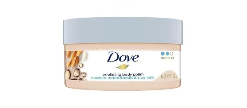 Dove Body Polish for Skin Exfoliation & Nourishment with Crushed Macadamia & Rice at ₹270