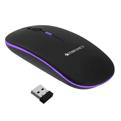 ZEBRONICS Blanc Slim Wireless Mouse with Rechargeable Batter at ₹329