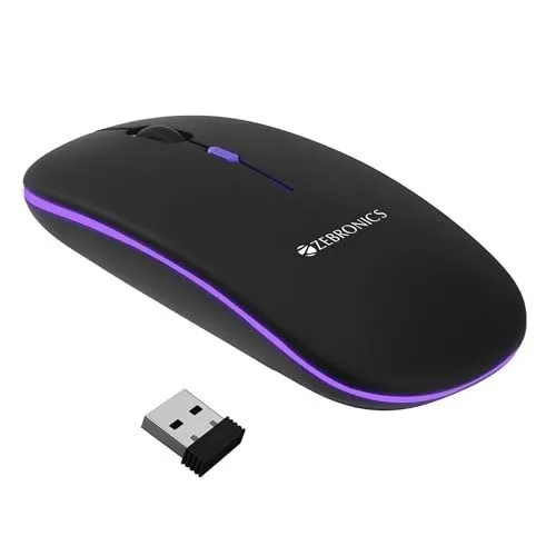 ZEBRONICS Blanc Slim Wireless Mouse with Rechargeable Batter at ₹329