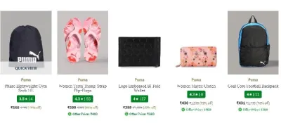 AJIO : Upto 80% Off : PUMA