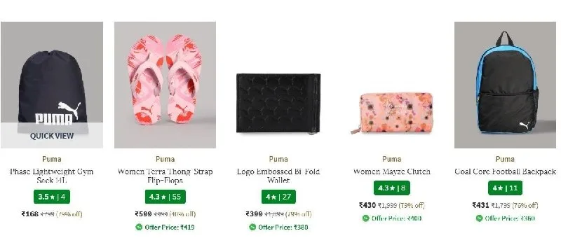 AJIO : Upto 80% Off : PUMA