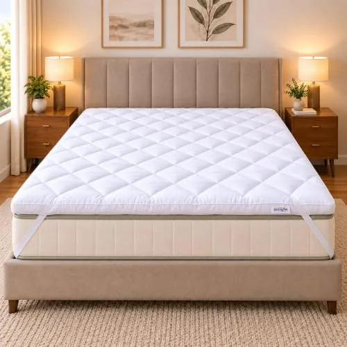 Springtek Premium Luxe Micro Fibre Mattress Topper for Single Size Bed | Single Bed Topper 78"x36" | 2" Padding | Super Soft Mattress Paddin at ₹2,566