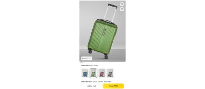 Killer Small Cabin Suitcase (53 cm) 4 Wheels - STRING- Olive Green - Green at ₹899