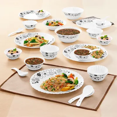 Larah by Borosil 27pc Opalware Dinner Set at ₹1,540