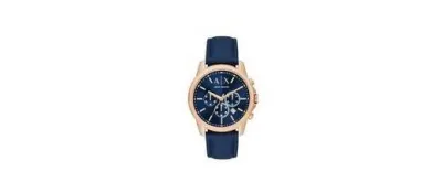 Armani Exchange Leather Analog Blue Dial Men Watch at ₹11,546