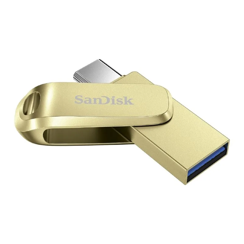 SANDISK Mobile Pen Drive Luxe 128GB, USB Type A & USB C Connector, Up to 400MB/s R, Gold at ₹2,199