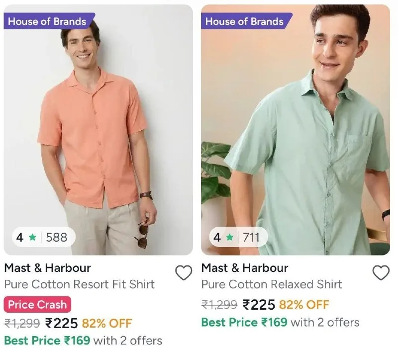 Upto 85% Off On Mast & Harbour Men's Clothing