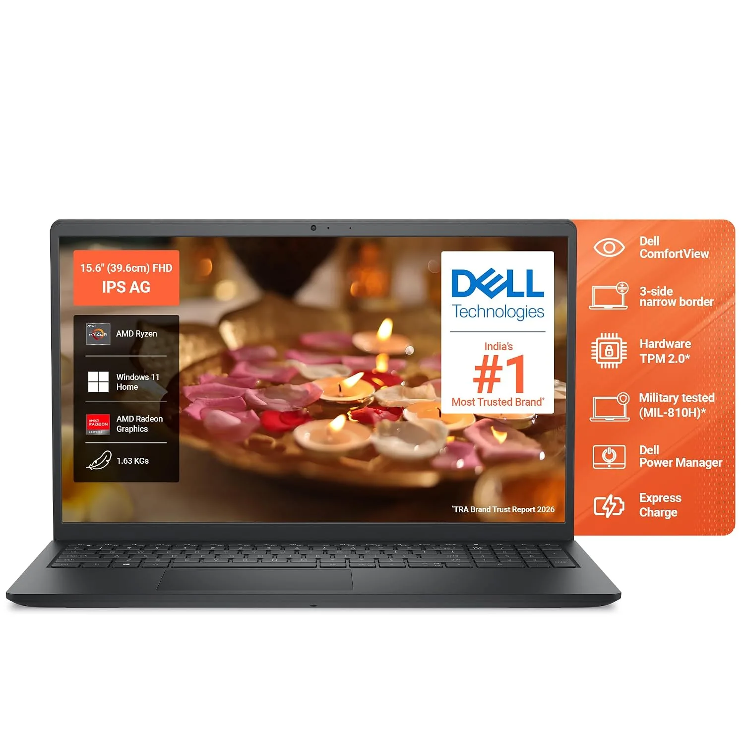 Dell 15 R5-7520U Processor, 8GB RAM, 512GB SSD Laptop at ₹45,700