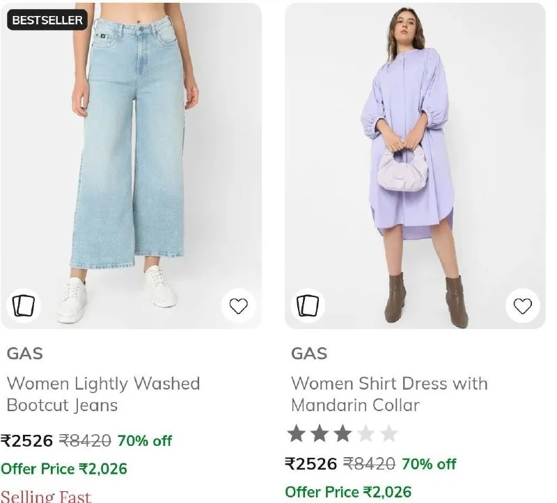 Upto 70% Off On Premium Brands Clothing