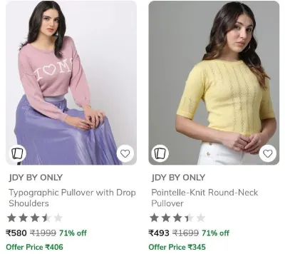 Upto 76% Off Vero Moda & ONLY Women's Clothing