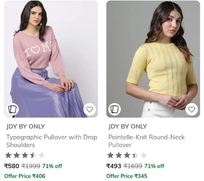 Upto 76% Off Vero Moda & ONLY Women's Clothing