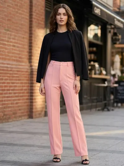 KOTTY Relaxed Pink Trousers at ₹165