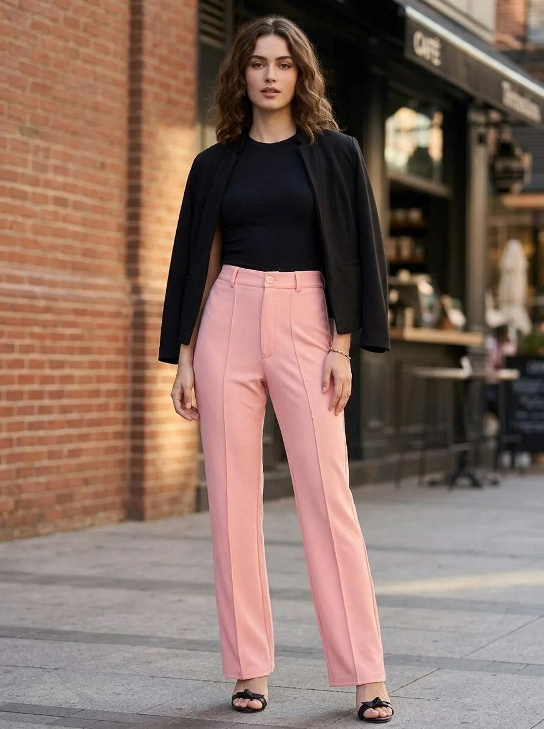 KOTTY Relaxed Pink Trousers at ₹165