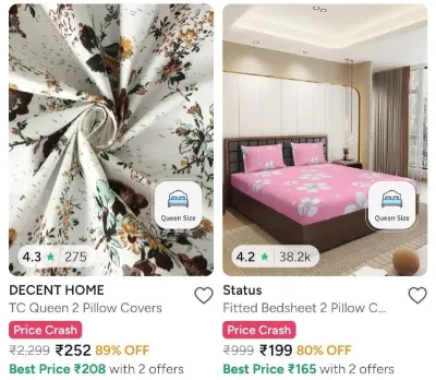 Bedsheets Mega Sale on Myntra!