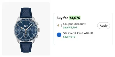 Loot Premium Watch – Apply 35% off coupon + bank offer