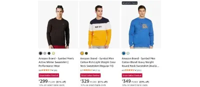 Symbol Sweatshirts at ₹249