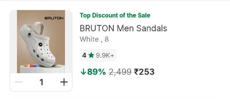 Men's sandel at ₹284