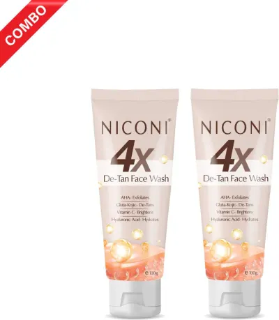 NICONI De-Tan Face Wash Power Combo for Men & Women (2 Items) at ₹1,079