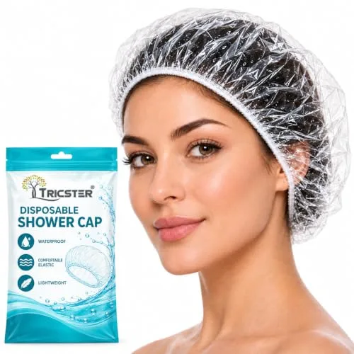 TRICSTER Disposable Shower Caps, Hair Cover Caps for Women, Pack of 50 Pcs at ₹75