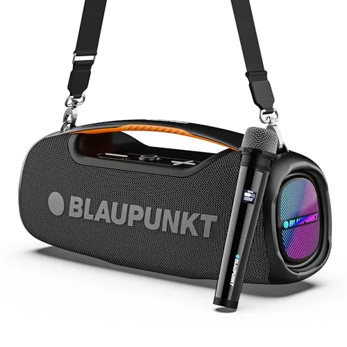 Blaupunkt Atomik Knightz 100W King of Party Speaker Boombox I Thumping Bass |Huge 15,600mAh Battery I 2-Night Playtime |Outdoor Rugged IPX6  at ₹12,49