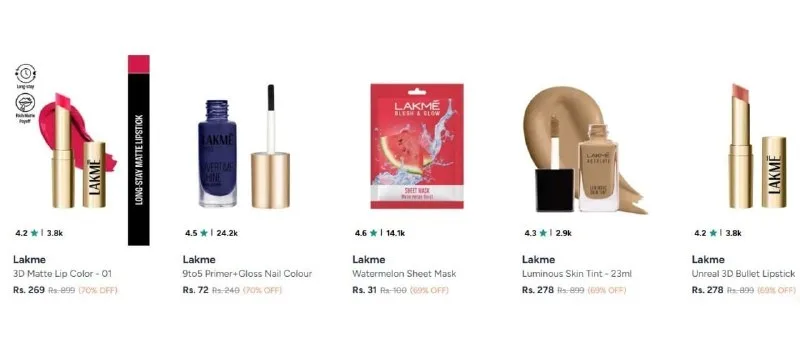 Up to 72% OFF - Lakme Beauty Product