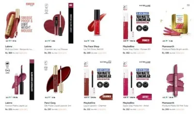 Min 50% OFF Lipsticks At ₹ Myntra