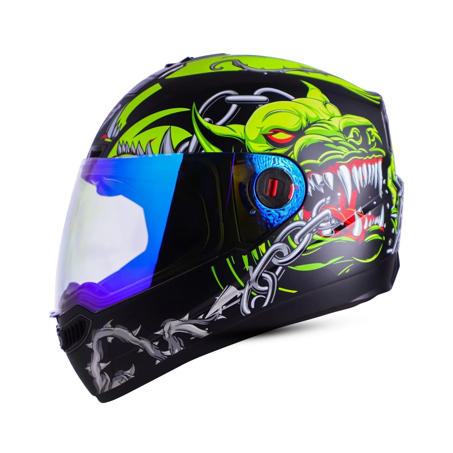 Steelbird SBA-1 Angry Dog ISI Certified Full Face Graphic Helmet at ₹2,519