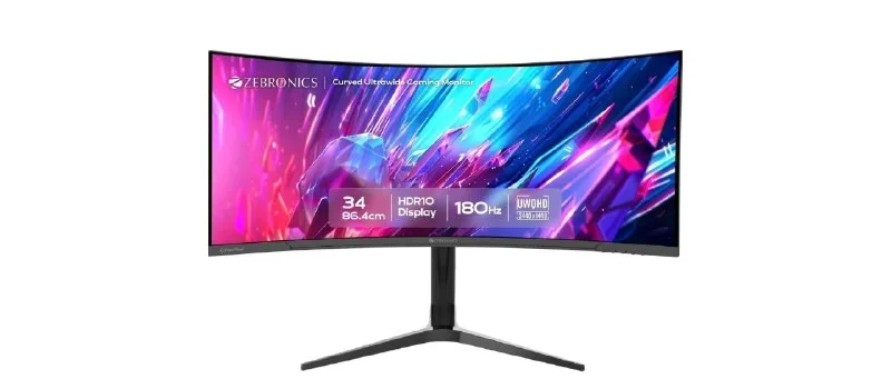 Zebronics PA234 34 Inch 1500R Curved Ultrawide Gaming Monitor at ₹20,999