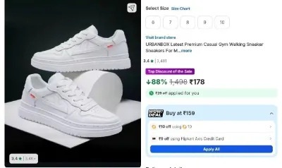Men's shoes at ₹178