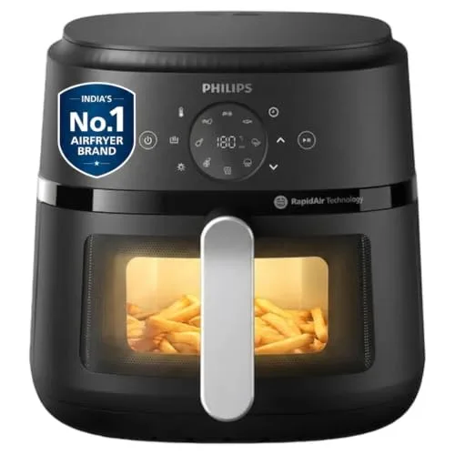 PHILIPS Air Fryer NA231/00, touch panel, 6.2L, Extra Large, 100% Food Safe at ₹7,700