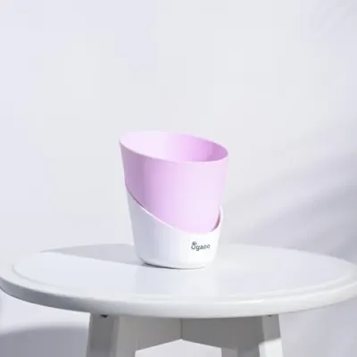 UGAOO Atlantis Pot (Pastel Pink & White) | Flower Pot for Indoor, Outdoor, Home, Garden at ₹49