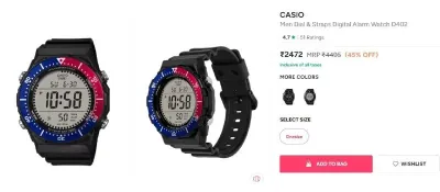 Casio Watch at ₹2,472