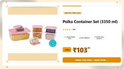 Polka Container Set (7 PC Set) (3350 ml) at ₹103