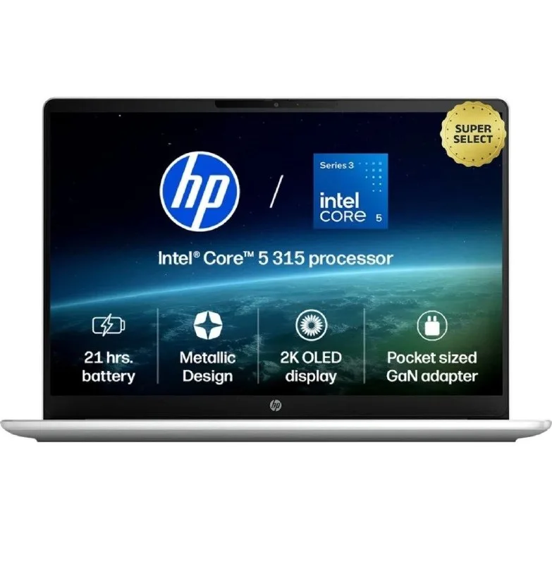 HP Omnibook 3 Next Gen AI PC, 2K OLED Intel Core 5 Series 3 315 - (12 GB/512 GB SSD/Windows 11 Home) at ₹63,640
