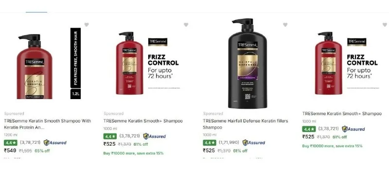 Upto 75% Off On Branded Shampoos