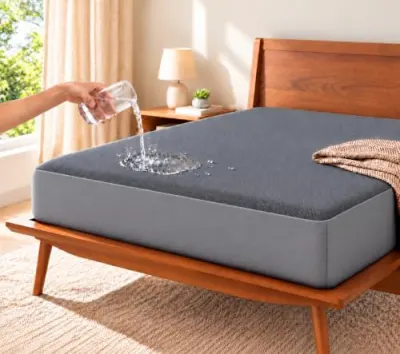 Trance 100% Waterproof Premium Cotton Feel Mattress Protecto at ₹618