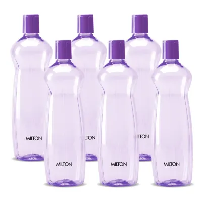 MILTON Water Bottles, 1 Ltr Each, Set Of 6 at ₹140