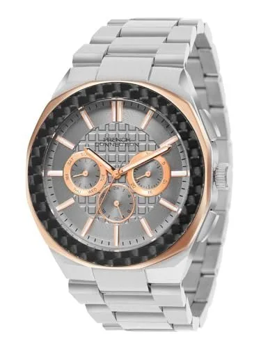 French Connection Textured Grey Round Dial with Stainless St at ₹2,019