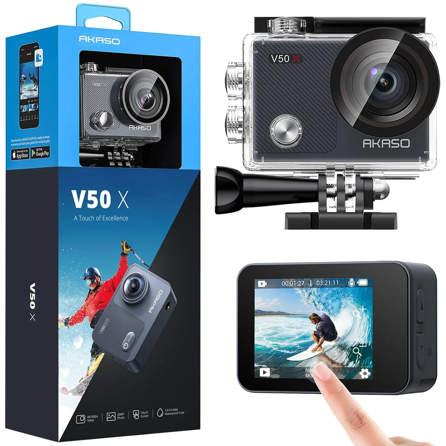 AKASO V50X 4K Action Camera at ₹10,999