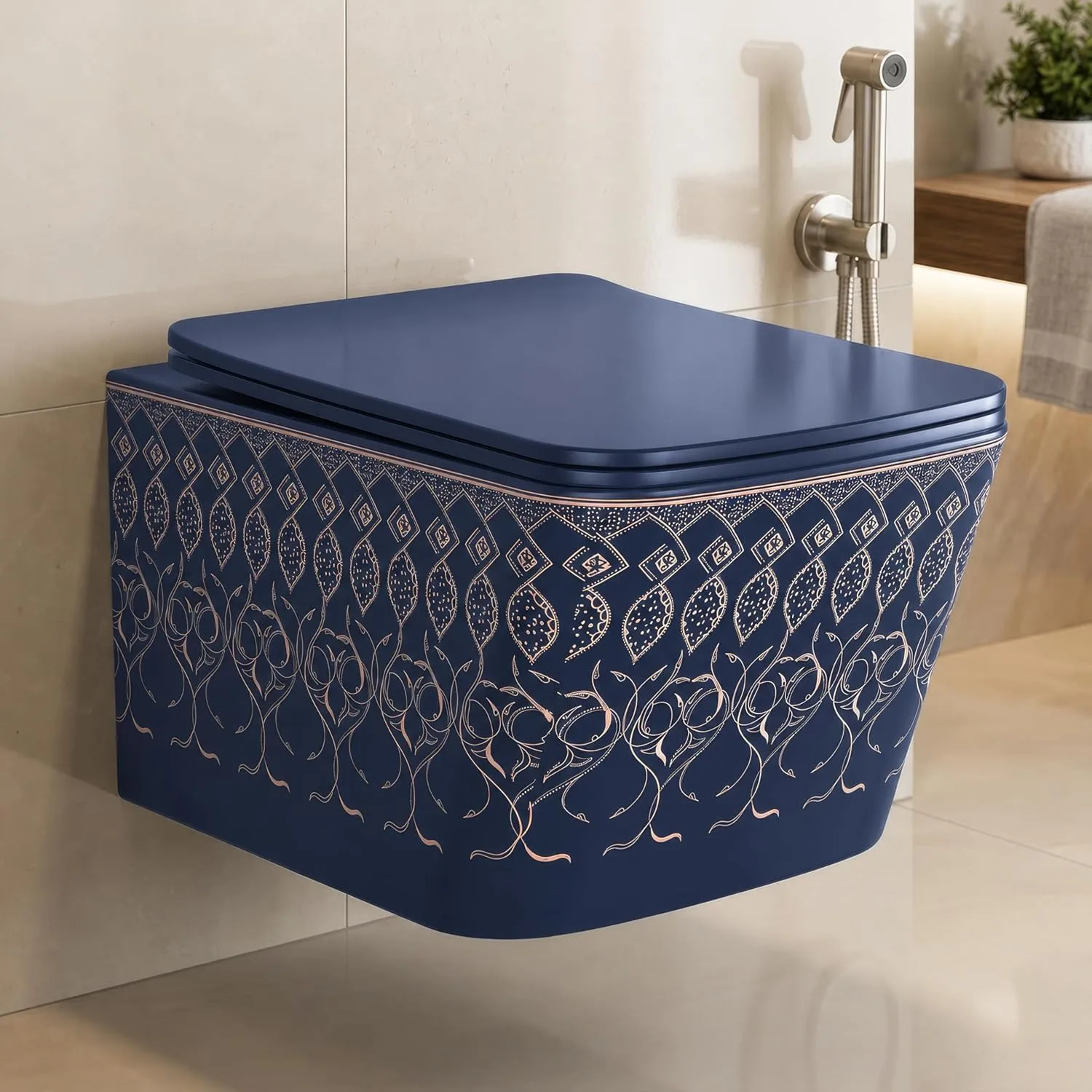 Rimless Western Commode (Blue) at ₹16,239