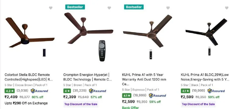 Top-Selling Fans from ₹1,425