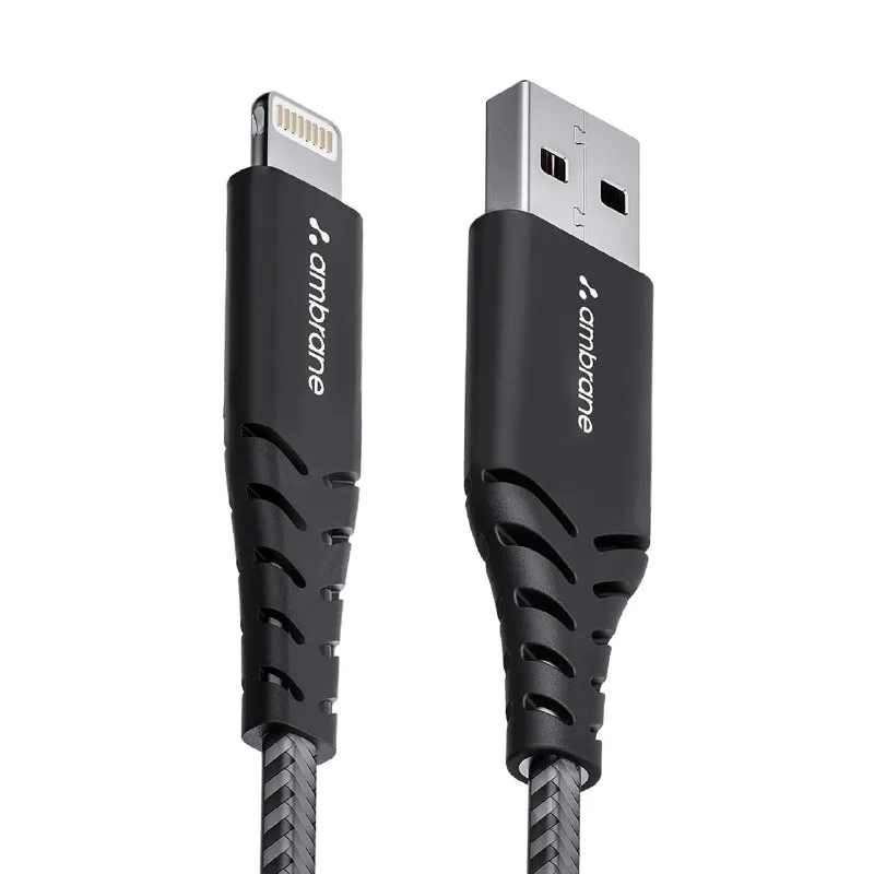 Ambrane USB To Lightning 3A Fast Charging Braided Lightning Cable at ₹122