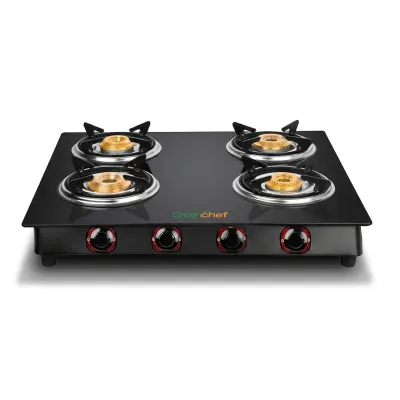 GREENCHEF Elon Glass cook top Four Burner Gas stove at ₹2,493