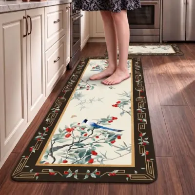 Story Kitchen Mats for Floor Anti Slip, 2-Pc Anti-Fatigue Kitchen Rugs at ₹600