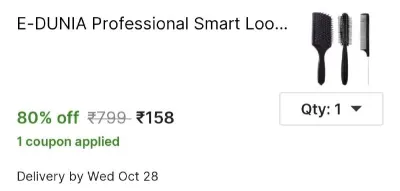 Pack of 3 Hair Comb at ₹158