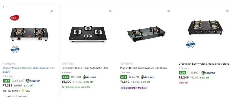 Gas Stoves from ₹1,031